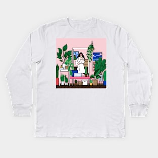 Plant Lady Kids Long Sleeve T-Shirt